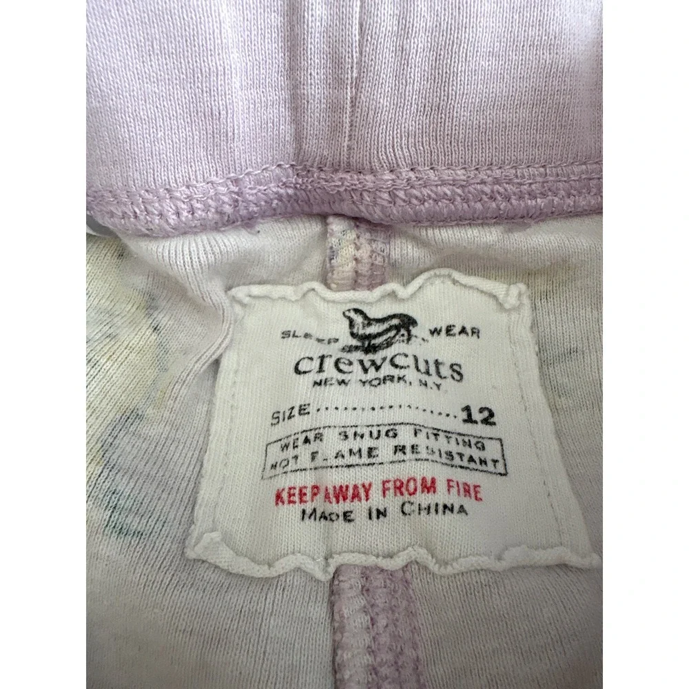 Crewcuts Kids Purple Gingerbread Holiday Pajama Set Size 12 Long Sleeve PJs